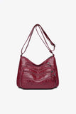 PU Leather Adjustable Strap Shoulder Bag.