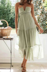 Tiered Halter Neck Cami Dress.