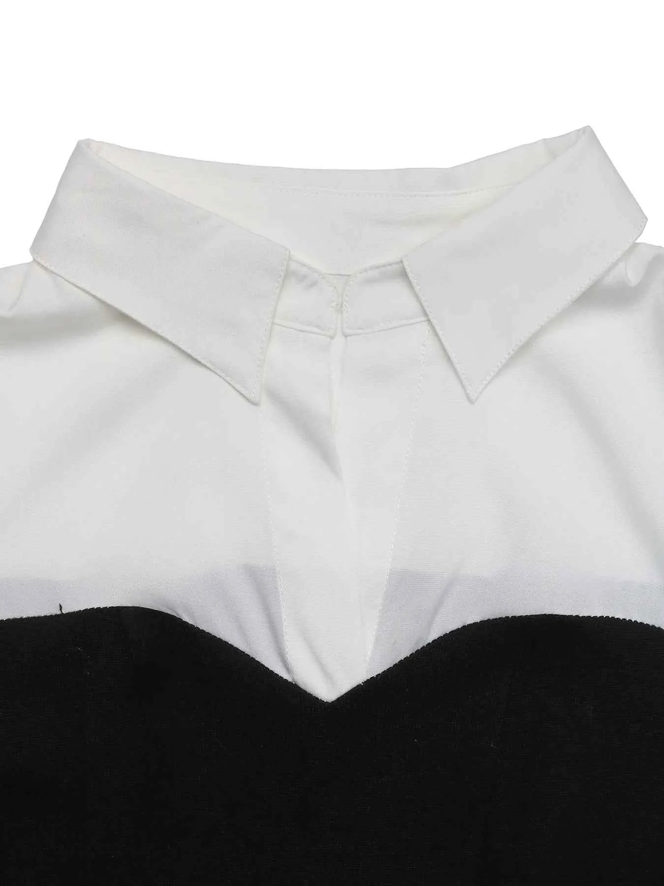 Two Tone Pleated Long Sleeve Shirt Dress.