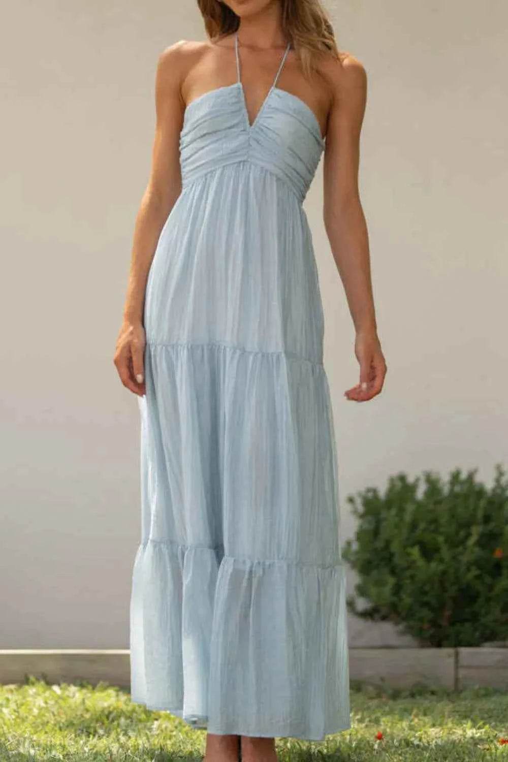 Tiered Halter Neck Cami Dress.