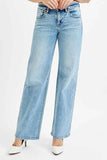 RISEN Plus Size Low Rise Ankle Boyfriend Distressed Jeans.