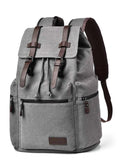 Large Canvas Backpack with Buckle Straps.