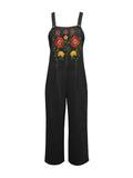 Floral Embroidered Wide Leg Jumpsuit.