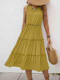 Frill Tiered Midi Dress.
