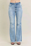 Judy Blue Plus Size High-Waist Flare Jeans with Shield Pockets.