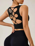 Crisscross Cropped Active Tank.