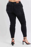 Judy Blue Plus Size Mid Rise Tummy Control Skinny Jeans.