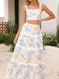 Printed Cami and Maxi Skirt Set.