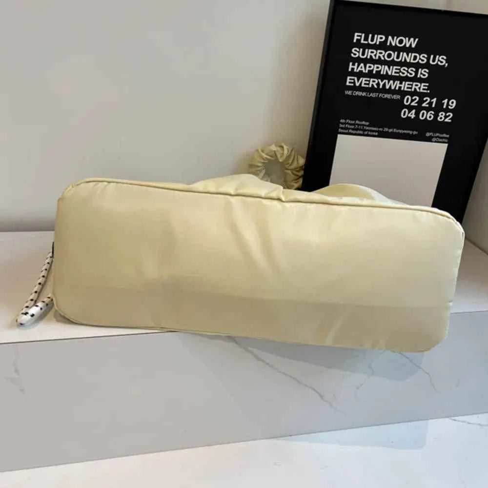 Ruched Large Canvas Tote Bag.