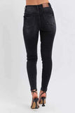 Judy Blue Plus Size Mid Rise Tummy Control Skinny Jeans.