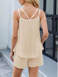 Double Spaghetti Strap Cami and Shorts Set - EBYNN