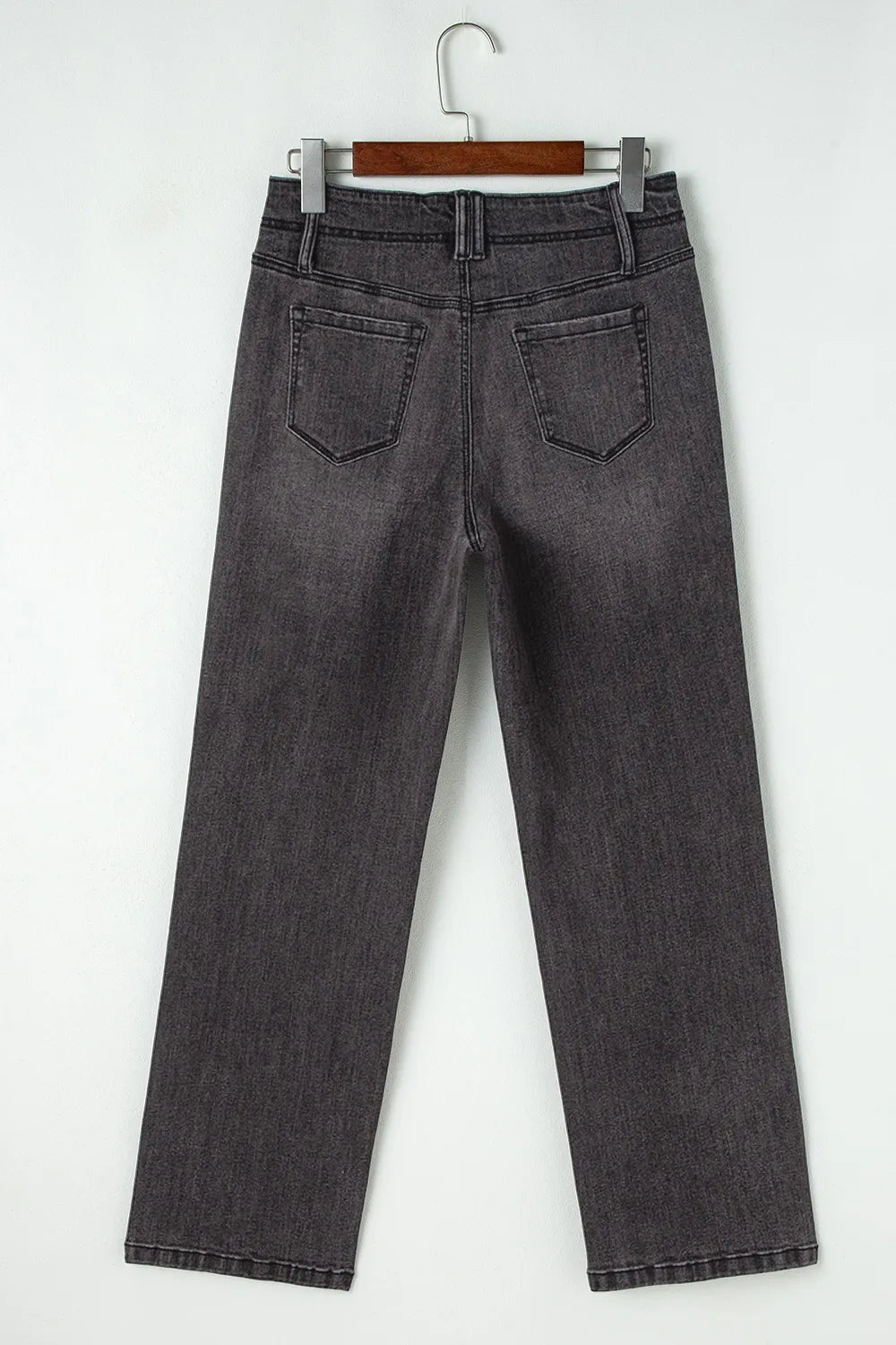 High-Waisted Wide-Leg Vintage Wash Jeans.