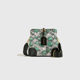 PU Leather Snakeskin Print Crossbody Bag.