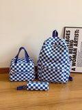 Checkered Pattern 3-Piece Bag Set.