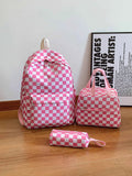 Checkered Pattern 3-Piece Bag Set.