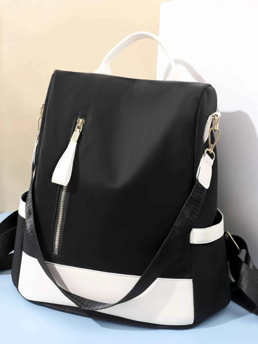 Color Block Convertible Backpack.
