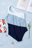 Colorblock One-Piece Swimsuit for Women - EBYNN