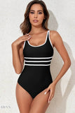 Contrast Trim One-Piece Swimsuit - Sleek & Stylish - EBYNN