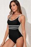 Contrast Trim One-Piece Swimsuit - Sleek & Stylish - EBYNN