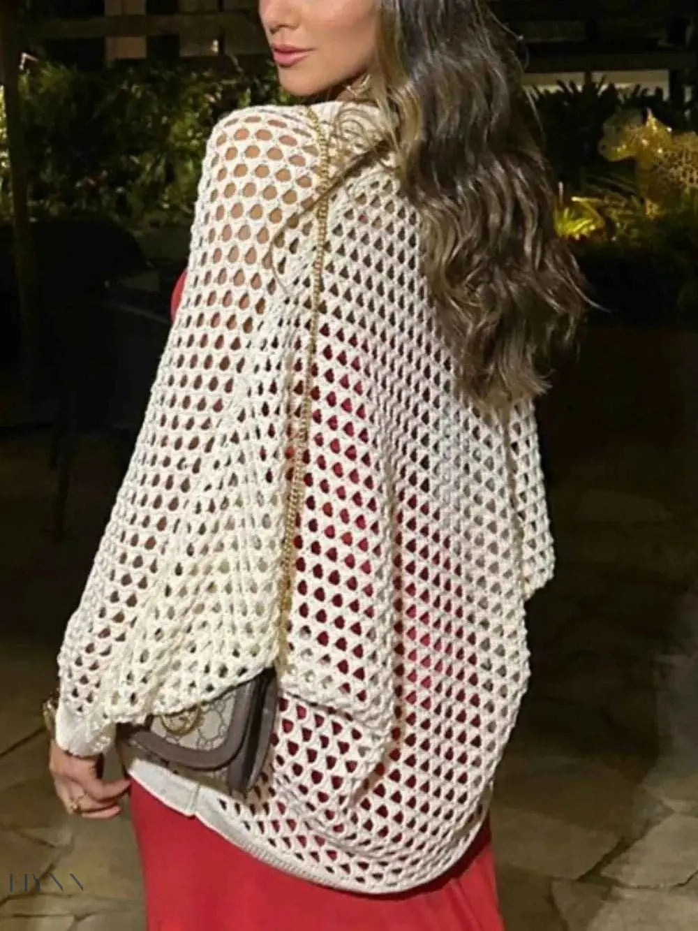 Hollow Out Cardigan - Stylish & Breathable Cover Up for Every Occasion - EBYNN