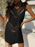 Elegant Crochet Beach Cover Up Dress - EBYNN