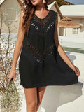 Elegant Crochet Beach Cover Up Dress - EBYNN