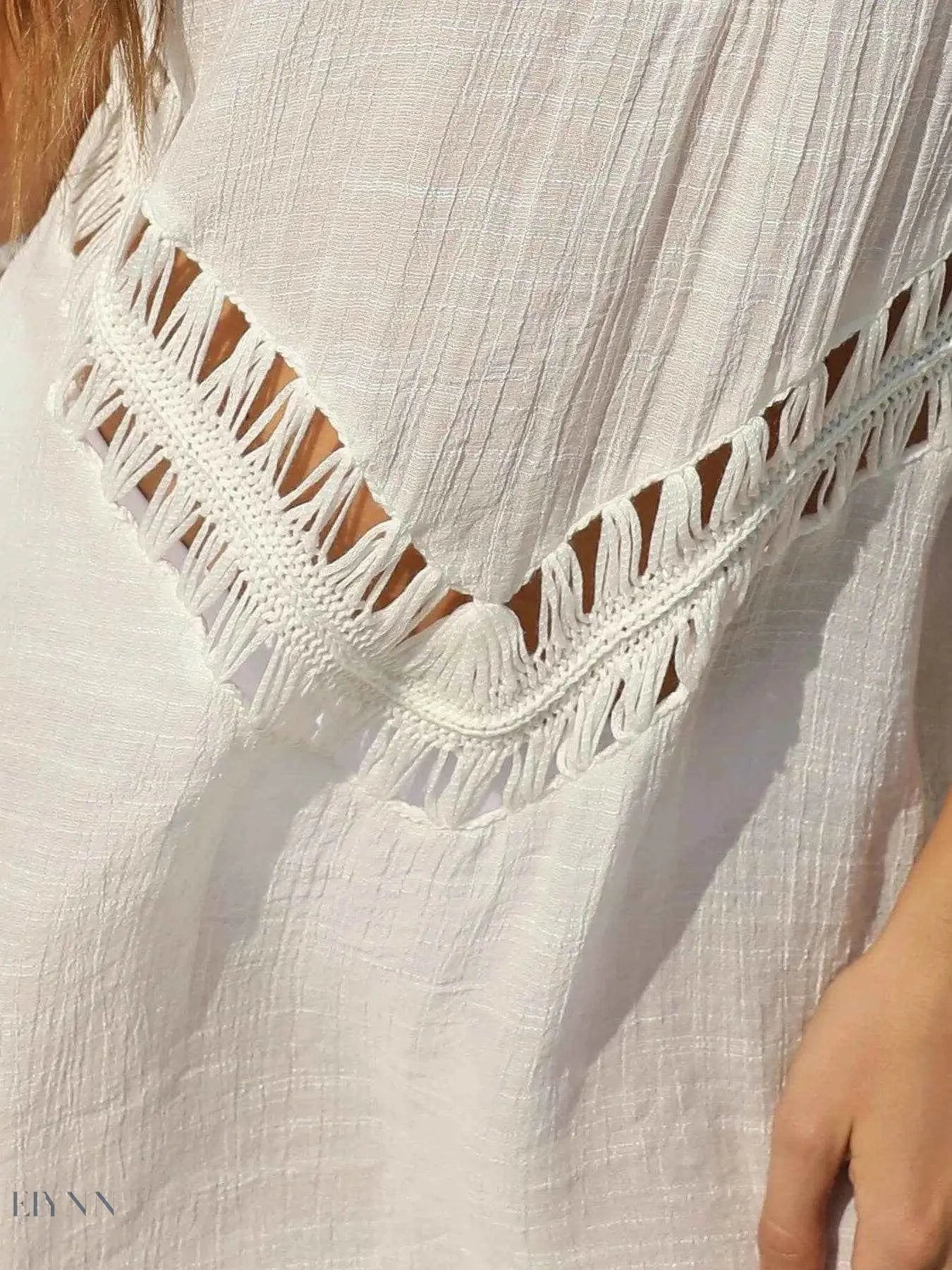 Elegant Crochet Beach Cover Up Dress - EBYNN