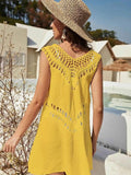 Elegant Crochet Beach Cover Up Dress - EBYNN