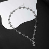 Cross Pendant Alloy Necklace.