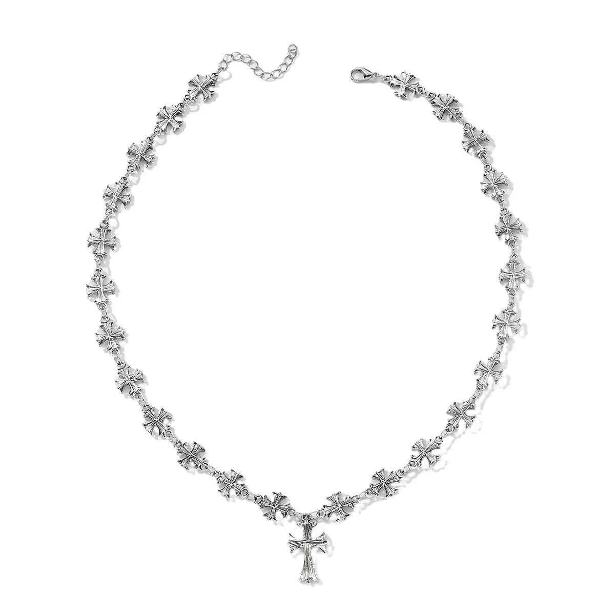 Cross Pendant Alloy Necklace.