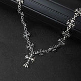 Cross Pendant Alloy Necklace.