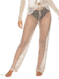Trendsi Cutout High Waist Swim Pants in Beige with a Breezy Design for Stylish Beach Wear