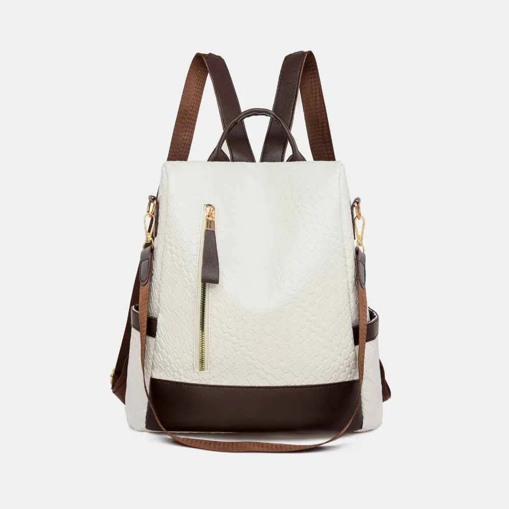 Large PU Leather Backpack Bag.