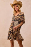 Leopard Print Dress: Mix and Match Short Sleeve Style - EBYNN