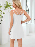 Knotted Hem Double Strap Dress.
