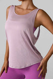 Crisscross Round Neck Active Tank Top.