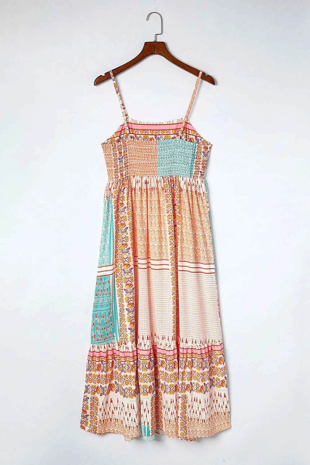 Printed Square Neck Cami Dress.