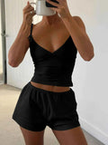 V-Neck Cami and Shorts Set.