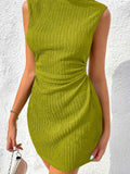 Sleeveless Ribbed Bodycon Dress.