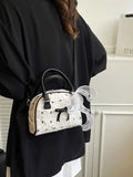 Ruched Bow Crossbody Bag.