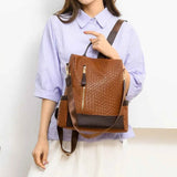 Large PU Leather Backpack Bag.