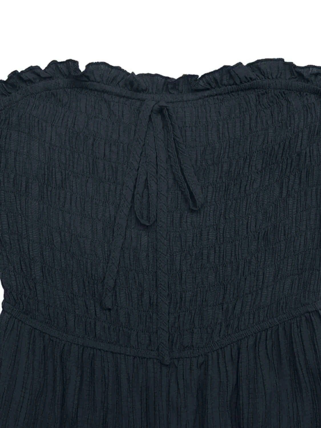 Smocked Tube Wide Leg Jumpsuit.