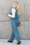 Double Take Full Size Sleeveless Straight Jumpsuit.