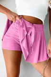 Drawstring High Waist Active Skorts.