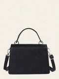Detachable Shoulder Strap PU Leather Handbag.