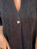 Plus Size One Button Openwork Cardigan.