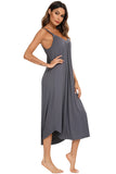 V-Neck Midi Lounge Dress.