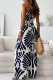 Printed Smocked Tube Wide Leg Jumpsuit.