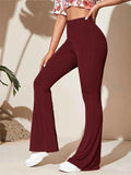 Plus Size High-Waist Flare Active Pants.
