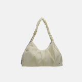 Ruched Large Canvas Tote Bag.